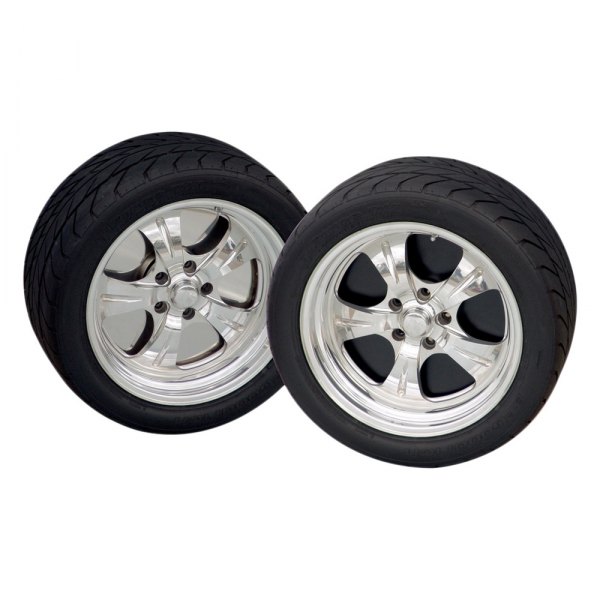 RideTech® - Black Powder Coated 5 Lugs Brake Dust Shield Wheel Plate