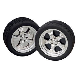 RideTech® - Silver Polished 5 Lugs Brake Dust Shield Wheel Plates