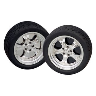 RideTech® - Silver Polished 5 Lugs Brake Dust Shield Wheel Plates