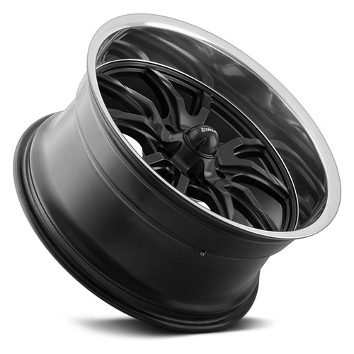 Ridler 650 マットブラック／ポリッシュ20インチ/アメ車 RIDLER® 650 Wheels - Matte Black with Polished Lip Rims