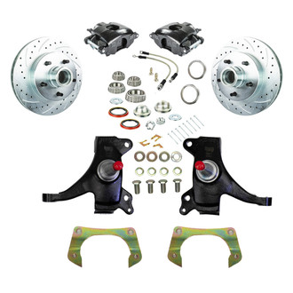 The Right Stuff® - Drum-to-Disc Drilled and Slotted Street Brake Conversion Kit