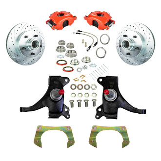 The Right Stuff® - Drum-to-Disc Drilled and Slotted Street Brake Conversion Kit
