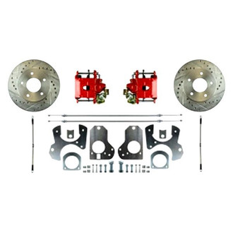 The Right Stuff® - Drum-to-Disc Drilled and Slotted Front and Rear Brake Conversion Kit