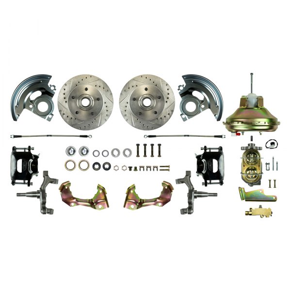  Right Stuff® - Drum-to-Disc Drilled and Slotted Front Brake Conversion Kit