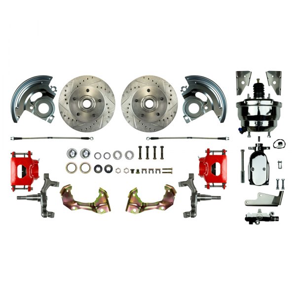  Right Stuff® - Drum-to-Disc Drilled and Slotted Front Brake Conversion Kit