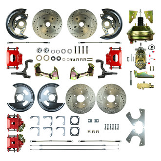 The Right Stuff® - Drum-to-Disc Drilled and Slotted Front and Rear Brake Conversion Kit