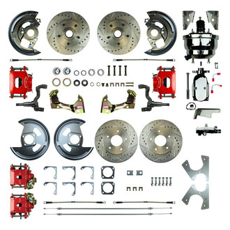 The Right Stuff® - Drum-to-Disc Drilled and Slotted Front and Rear Brake Conversion Kit