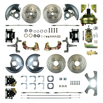The Right Stuff® - Drum-to-Disc Drilled and Slotted Front and Rear Brake Conversion Kit