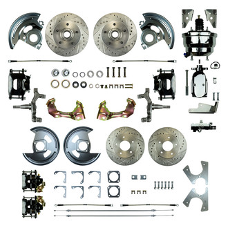 The Right Stuff® - Drum-to-Disc Drilled and Slotted Front and Rear Brake Conversion Kit