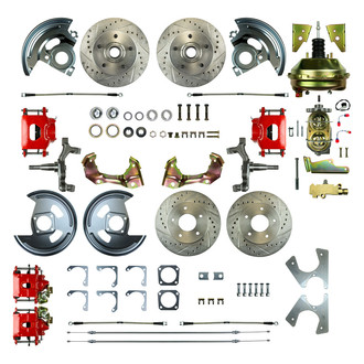 The Right Stuff® - Drum-to-Disc Drilled and Slotted Front and Rear Brake Conversion Kit