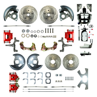 The Right Stuff® - Drum-to-Disc Drilled and Slotted Front and Rear Brake Conversion Kit