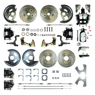 The Right Stuff® - Drum-to-Disc Drilled and Slotted Front and Rear Brake Conversion Kit
