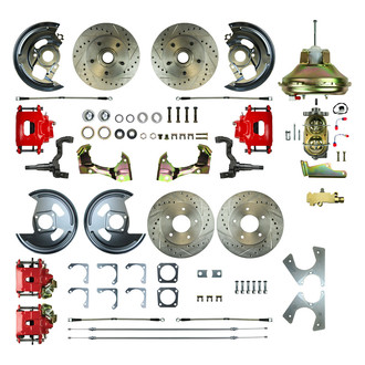 The Right Stuff® - Drum-to-Disc Drilled and Slotted Front and Rear Brake Conversion Kit