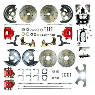 The Right Stuff® - Drum-to-Disc Drilled and Slotted Front and Rear Brake Conversion Kit