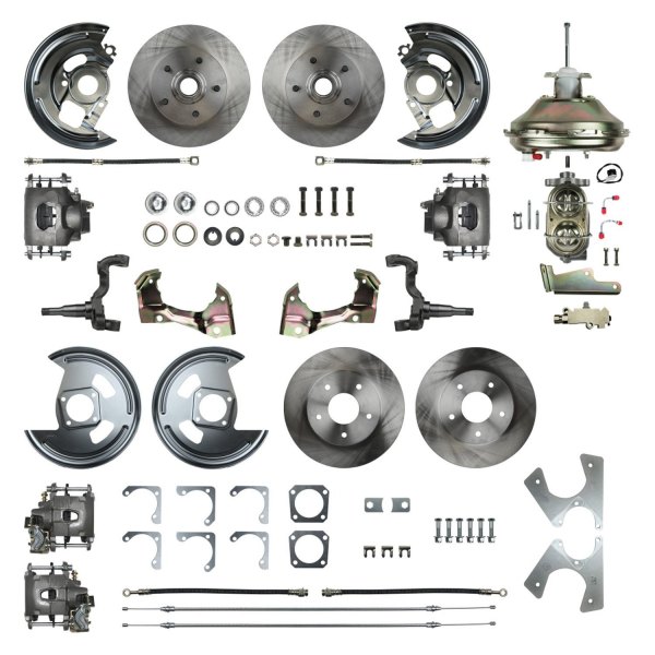  The Right Stuff® - Drum-to-Disc Drilled and Slotted Front and Rear Brake Conversion Kit