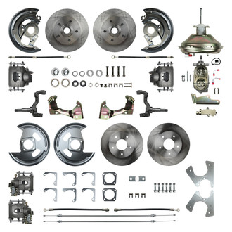 The Right Stuff® - Drum-to-Disc Drilled and Slotted Front and Rear Brake Conversion Kit