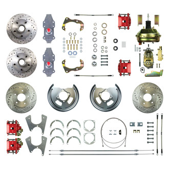 The Right Stuff® - Drum-to-Disc Drilled and Slotted Front and Rear Brake Conversion Kit
