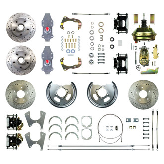 The Right Stuff® - Drum-to-Disc Drilled and Slotted Front and Rear Brake Conversion Kit