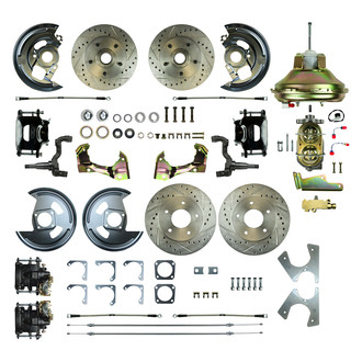 The Right Stuff® - Drum-to-Disc Drilled and Slotted Front and Rear Brake Conversion Kit