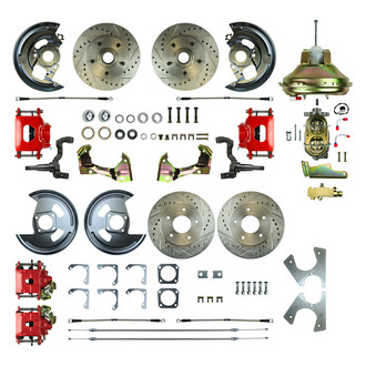 The Right Stuff® - Drum-to-Disc Drilled and Slotted Front and Rear Brake Conversion Kit