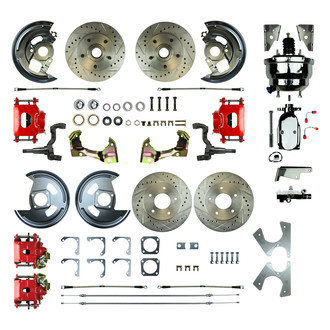 The Right Stuff® - Drum-to-Disc Drilled and Slotted Front and Rear Brake Conversion Kit