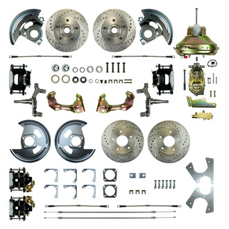 The Right Stuff® - Drum-to-Disc Drilled and Slotted Front and Rear Brake Conversion Kit