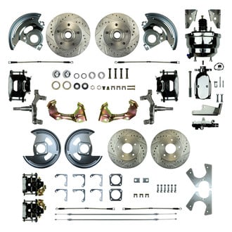 The Right Stuff® - Drum-to-Disc Drilled and Slotted Front and Rear Brake Conversion Kit