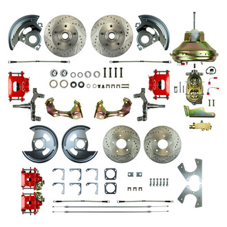 The Right Stuff® - Drum-to-Disc Drilled and Slotted Front and Rear Brake Conversion Kit