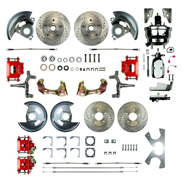  Right Stuff® - Drum-to-Disc Drilled and Slotted Front and Rear Brake Conversion Kit