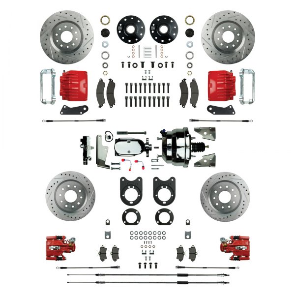  Right Stuff® - Drum-to-Disc Drilled and Slotted Front and Rear Brake Conversion Kit