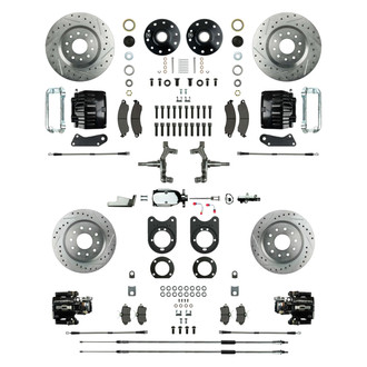 The Right Stuff® - Drum-to-Disc Drilled and Slotted Front and Rear Brake Conversion Kit