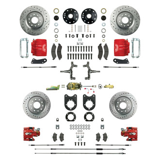 The Right Stuff® - Drum-to-Disc Drilled and Slotted Front and Rear Brake Conversion Kit