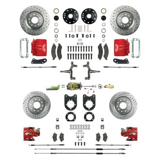 The Right Stuff® - Drum-to-Disc Drilled and Slotted Front and Rear Brake Conversion Kit