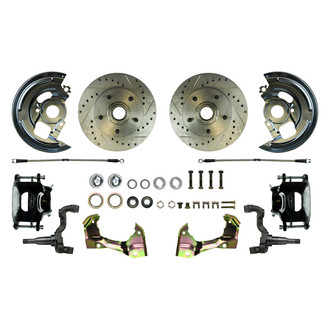The Right Stuff® - Drum-to-Disc Drilled and Slotted Front Brake Conversion Kit