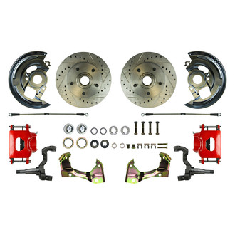 The Right Stuff® - Drum-to-Disc Drilled and Slotted Front Brake Conversion Kit