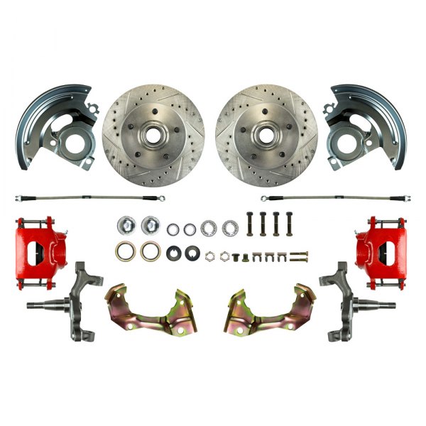  Right Stuff® - Drum-to-Disc Drilled and Slotted Front Brake Conversion Kit