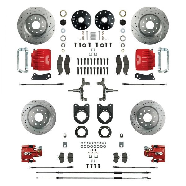  Right Stuff® - Drum-to-Disc Drilled and Slotted Front and Rear Brake Conversion Kit