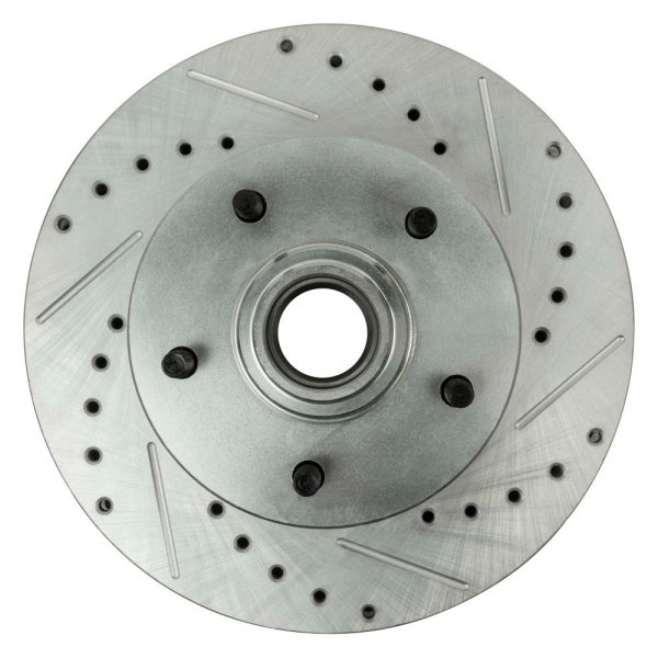 Right Stuff® - Drilled and Slotted 1-Piece Front Brake Rotors and Hub Assembly