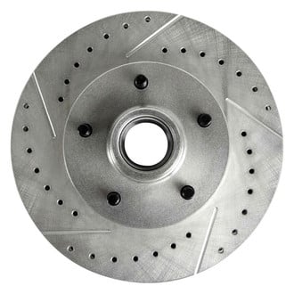 The Right Stuff® - Drilled and Slotted 1-Piece Front Brake Rotors and Hub Assembly
