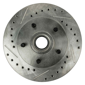 The Right Stuff® - Drilled and Slotted 1-Piece Front Brake Rotors and Hub Assembly