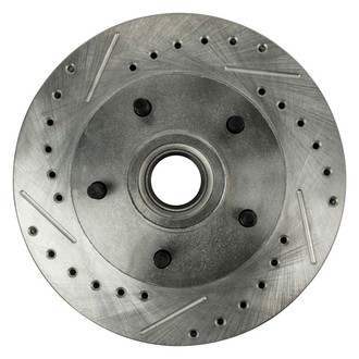 The Right Stuff® - Drilled and Slotted 1-Piece Front Brake Rotors and Hub Assembly
