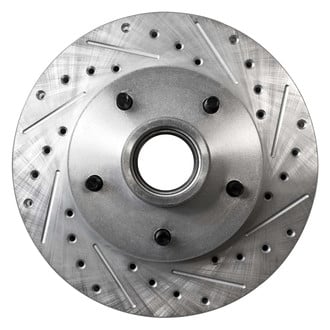 The Right Stuff® - Drilled and Slotted 1-Piece Front Brake Rotors and Hub Assembly