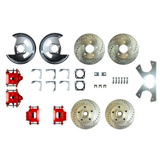 The Right Stuff® - Drum-to-Disc Drilled and Slotted Front and Rear Brake Conversion Kit