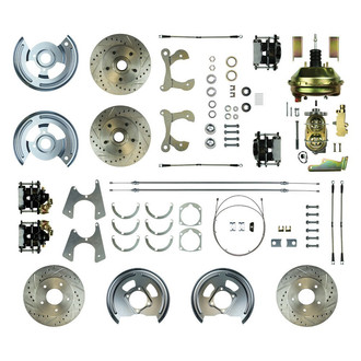 The Right Stuff® - Drum-to-Disc Drilled and Slotted Front and Rear Brake Conversion Kit