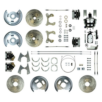 The Right Stuff® - Drum-to-Disc Drilled and Slotted Front and Rear Brake Conversion Kit