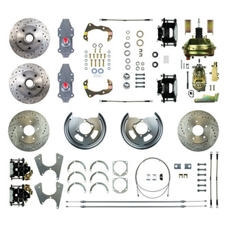 The Right Stuff® - Drum-to-Disc Drilled and Slotted Front and Rear Brake Conversion Kit