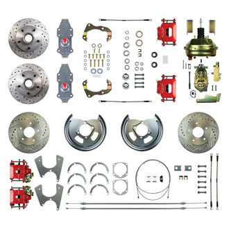 The Right Stuff® - Drum-to-Disc Drilled and Slotted Front and Rear Brake Conversion Kit