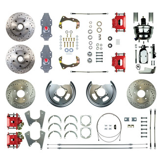 The Right Stuff® - Drum-to-Disc Drilled and Slotted Front and Rear Brake Conversion Kit
