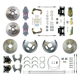 The Right Stuff® - Drum-to-Disc Drilled and Slotted Front and Rear Brake Conversion Kit