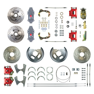 The Right Stuff® - Drum-to-Disc Drilled and Slotted Front and Rear Brake Conversion Kit
